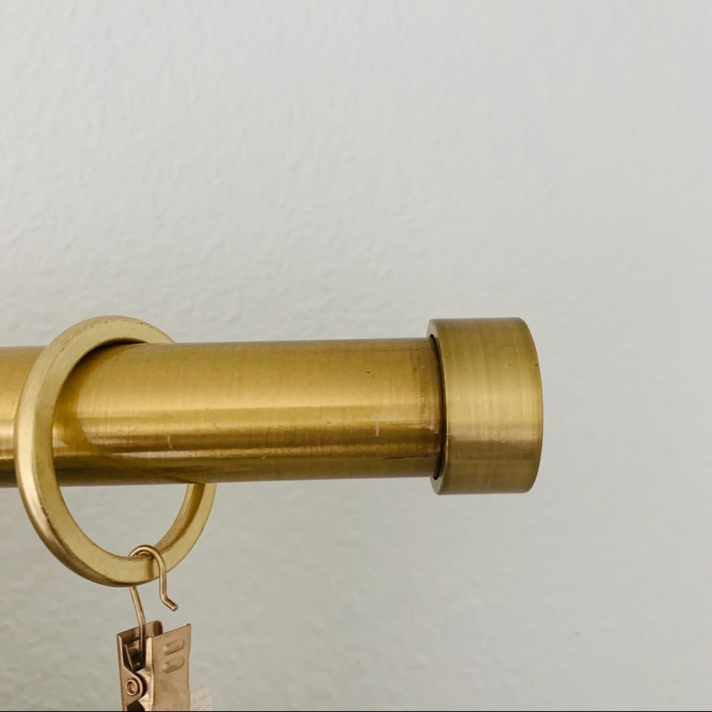 Crate and Barrel End Cap Brass